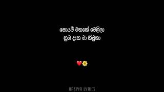 නුඹ දැක මා නිවුනා  nuba daka ma niwuna new song lyrics gislyrics [upl. by Carrnan]