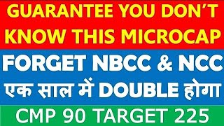 FORGET NBCC amp NCC buy this unknown microcap stock  future multibagger stock  share market news [upl. by Lorelie184]