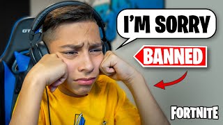 Our Son is BANNED From FORTNITE SAD DAY  The Royalty Family [upl. by Nednyl77]