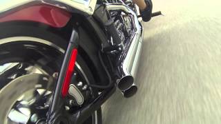 Bassani Xhaust ProStreet Turn Outs on a Harley Softail Breakout [upl. by Notsew]