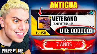 ¡COMPRE LA CUENTA MÁS ANTIGUA y VETERANA DE TODO FREE FIRE 🔥💰 7 AÑOS 💲💲💲 [upl. by Sivlek]