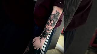 Blackwork tattoo in progress tattoo blackworktattoo tattoodesign [upl. by Toland]