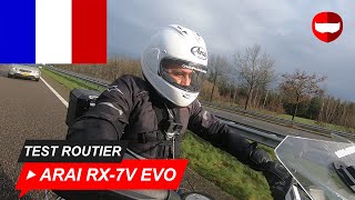 Arai RX7V Evo Révision  essai routier  ChampionHelmetscom [upl. by Odrarej]