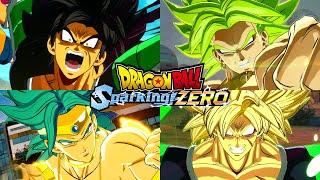 Dragon Ball Sparking Zero  All Broly Transformations Supers amp Ultimates 4K 60FPS [upl. by Daph346]