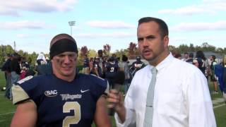 2016 Wingate Football  LenoirRhyne postgame with senior Zack Singleton [upl. by Fadiman32]