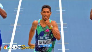 Wayde van Niekerk sets meet record in mens 400m at Diamond League Silesia  NBC Sports [upl. by Kendall]