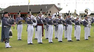 Regimental Blues by Citadel Regimental Band amp Pipes USA at 2024 Crieff Highland Gathering Scotland [upl. by Ycrad]