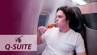 The QATAR AIRWAYS QSuite Experience on the B777  Doha to Frankfurt [upl. by Enyehc876]