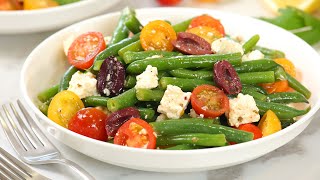 Mediterranean Green Bean Salad  Fresh  Healthy Summer Salad Recipe [upl. by Ateerys992]