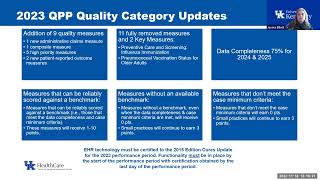 Highlights from CMS’s Quality Payment Program CY23 Final Rule [upl. by Jillane]