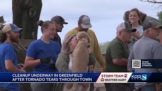 Greenfield tornado Widespread damage in Adair County town [upl. by Eelrak]