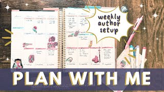 Author Weekly Plan With Me  Erin Condren Life Planner 2024 [upl. by Sillad]