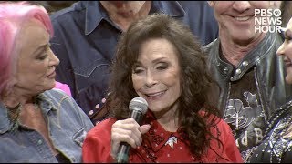 WATCH Loretta Lynn sings Coal Miners Daughter at her 87th birthday party [upl. by Eicnan]