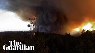 Timelapse footage shows fire tornado form in California wildfire [upl. by Emerick]