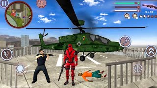 Deadpool Rope Hero Vice Town  Helicopter at NY City  Android Gameplay [upl. by Roehm]