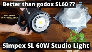 6250 ₹ studio light Simpex SL60 with elinchrom mount  No fan noise  Best budget light for You Tube [upl. by Esiouqrut]