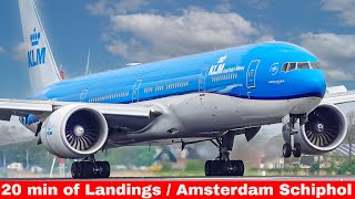 20 Minutes of Landings  AMSTERDAM SCHIPHOL AIRPORT  PLANE SPOTTING  2023 [upl. by Kain]