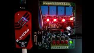 PIC16F628A 4 channel relay board with 4 isolated optocoupled input [upl. by Rramed]