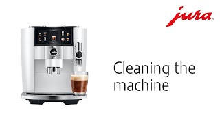 JURA J8 twin  Cleaning the machine [upl. by Ltney]