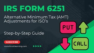 IRS Form 6251 Alternative Minimum Tax AMT for Incentive Stock Options ISO [upl. by Morris951]