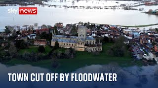 Town cut off as Britain is battered by more heavy rain [upl. by Eecrad833]