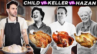 CHICKEN CAGE MATCH Julia Child vs Thomas Keller vs Marcella Hazan [upl. by Renick]