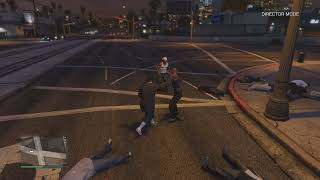 GTA V marabunta grande vs families fight [upl. by Sherill33]