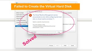 HyperV Failed to Create Virtual Hard Disk Error Code  0x80070050 Solved [upl. by Attenad]