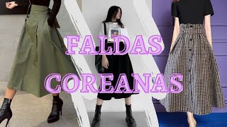 OUTFITS COREANOS FALDAS COREANAS largas [upl. by Levina]