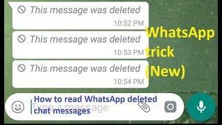 How To Read Deleted Chat Messages On WhatsApp Messenger This message was deleted [upl. by Atteynek920]