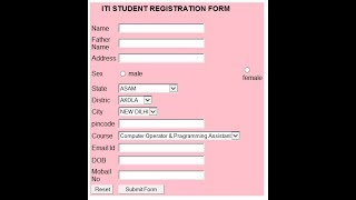 How to create student registration form in JavaScript [upl. by Regdor240]