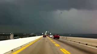 Crossing the Chesapeake Bay Bridge under a Tornado Warning [upl. by Suiradal]