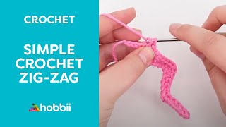 How to Crochet  Single Crochet ZigZag [upl. by Schnur]