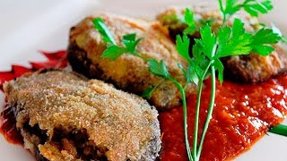 BERENJENAS RELLENAS DE CARNE  ALBERGÍNIES FARCIDES  Recetas Mallorquinas [upl. by Enitselec]