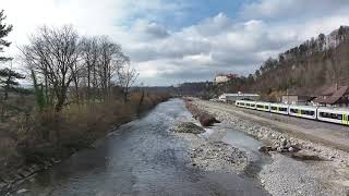 Hochwasserschutz Revitalisierung Sense Gemeindegrenze LaupenNeuenegg bis Sensebrücke 5m üWasser [upl. by Ybba635]