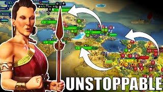 Civ 6  Gorgo Has SUCH An Advantage You Can Be Unstoppable – 4 Deity Gorgo Civilization VI [upl. by Rollin87]