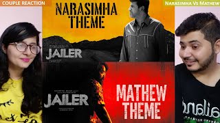 Couple Reaction on Mathew Theme VS Narasimha Theme  Shiva Rajkumar Mohanlal Rajinikanth [upl. by Wulf]