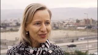 Dr Dorothee Klaus interview Avrotros TV روبرتاج عن الأونروا على التلفزيون الهولندي [upl. by Haym]