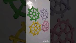 How to cut Dharmachakra for vesak kudu 🏮🕯️ dharma wheel for vesak lantern  ධර්ම චක්‍රය [upl. by Lenneuq31]