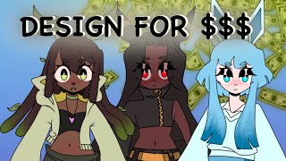 Make BANK w YOUR Character Designs adoptables speedpaint [upl. by Hild]