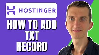 How To Add Txt Record In Hostinger [upl. by Corinne]