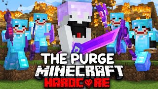 100 Players Simulate The PURGE in Minecraft [upl. by Esilram]