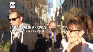 Sarah Palin arrives at court to testify [upl. by Pansir854]