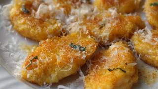 Butternut Mascarpone Gnocchi Recipe  Mascarpone Cheese and Butternut Squash Dumplings [upl. by Gusta41]