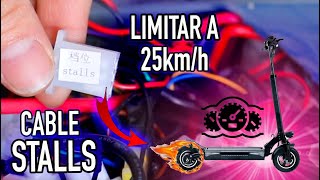 COMO LIMITAR A 25KMH Y DESLIMITAR TOTALMENTE CUALQUIER PATINETE ELECTRICO CABLE STALLS [upl. by Neelahtak396]