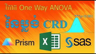 វីភាគ One Way ANOVA ប្លង់ Completely Randomized Design CRD [upl. by Dyanna]