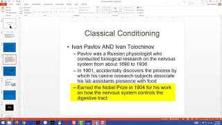 Learning Introduction amp Pavlovian Conditioning [upl. by Marielle607]