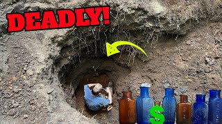 Deadly Historic Discovery made while Treasure Hunting Antique Poison bottles everywhere [upl. by Benedikta]