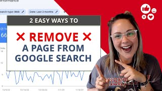 Remove a URL From Google Search  2 Ways to EASILY Remove Pages from Showing Up in Search Results [upl. by Savory]