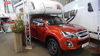 2018 Tischer Trail 200 Isuzu DMax Space Cab  Exterior  Interior  Caravan Show CMT Stuttgart 2018 [upl. by Ahsial86]